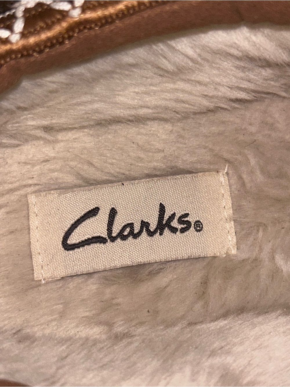Clarks Topline Webbing Clog Mule Faux Fur Suede Slip On Comfy Casual Shoes - Picture 6 of 10